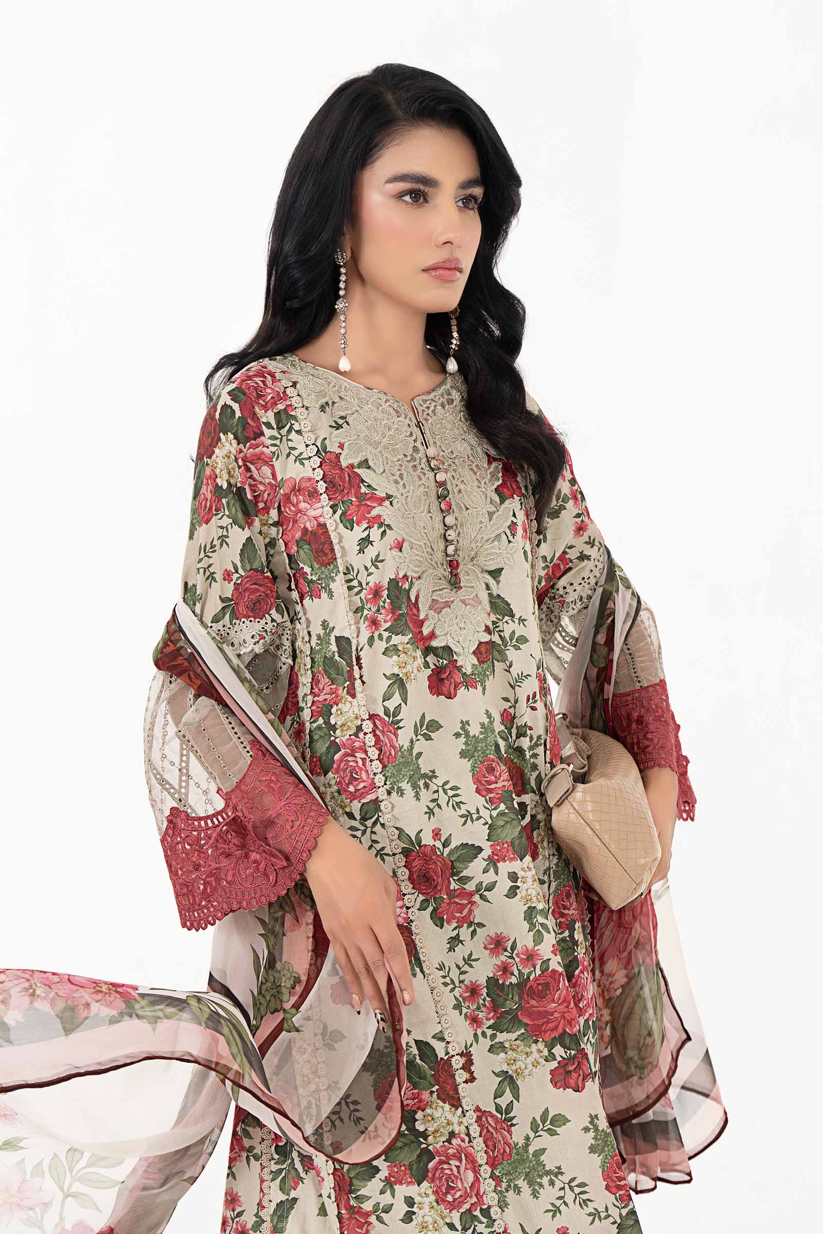3 Piece Printed Lawn Suit | MPS-2204-B