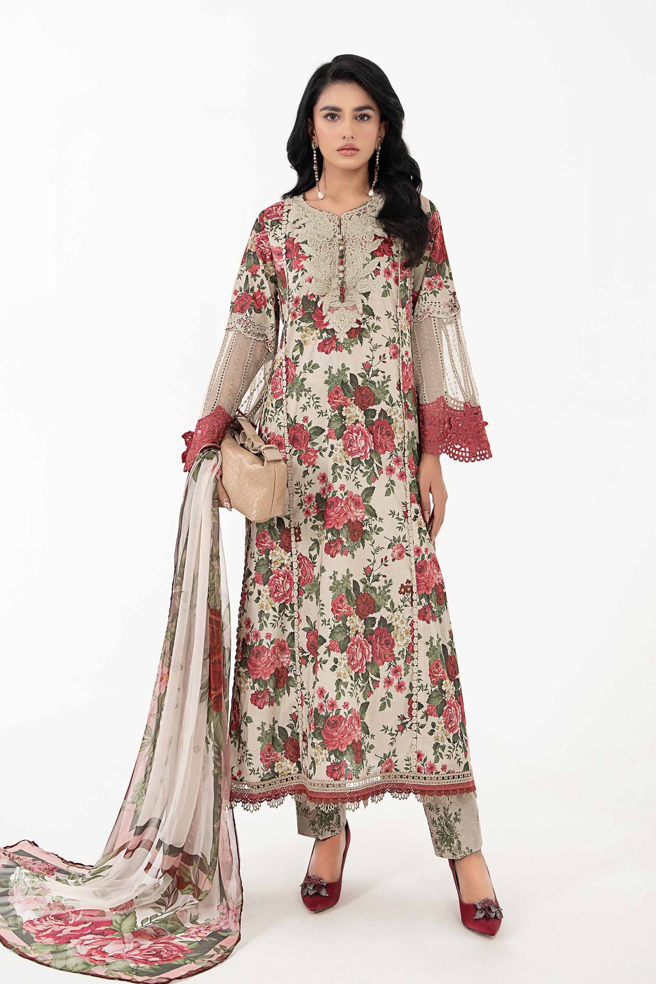 3 Piece Printed Lawn Suit | MPS-2204-B