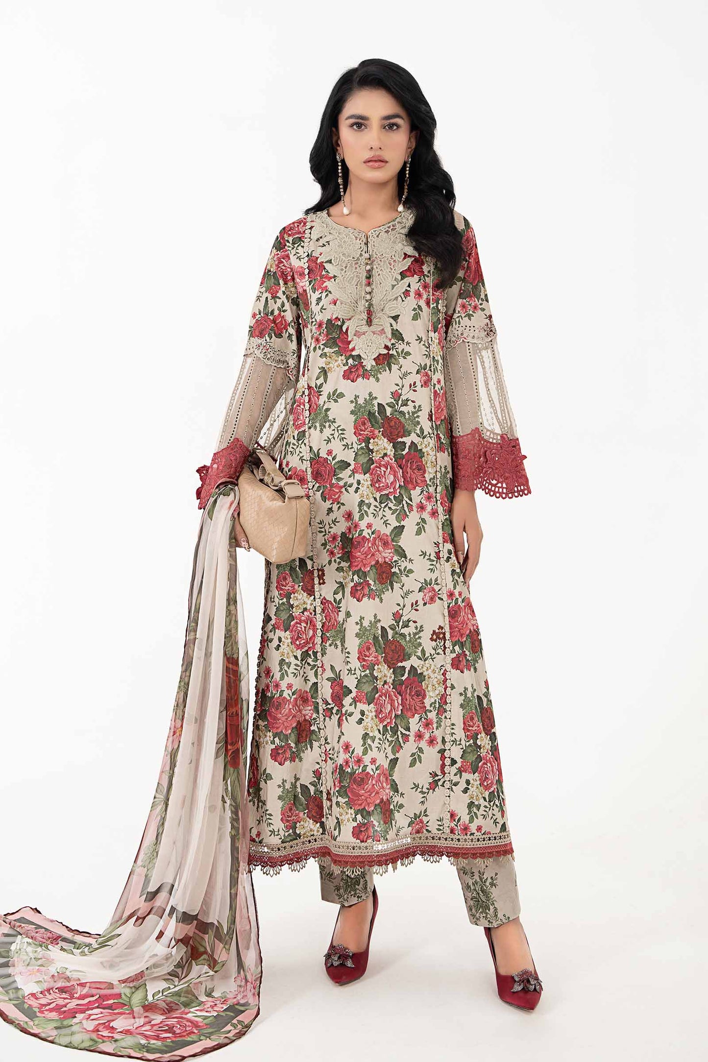 3 Piece Printed Lawn Suit | MPS-2204-B