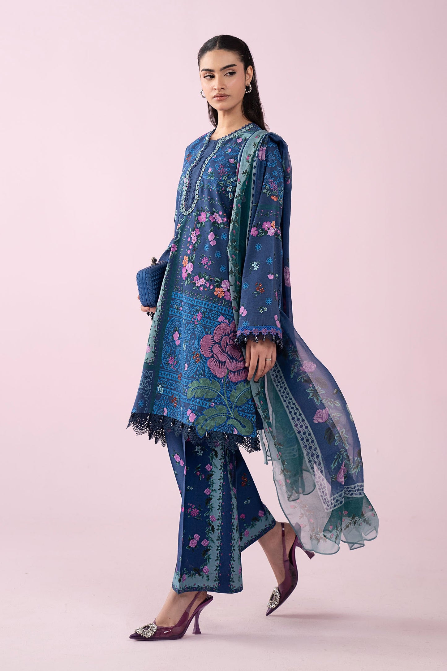 3 Piece Embroidered Lawn Suit