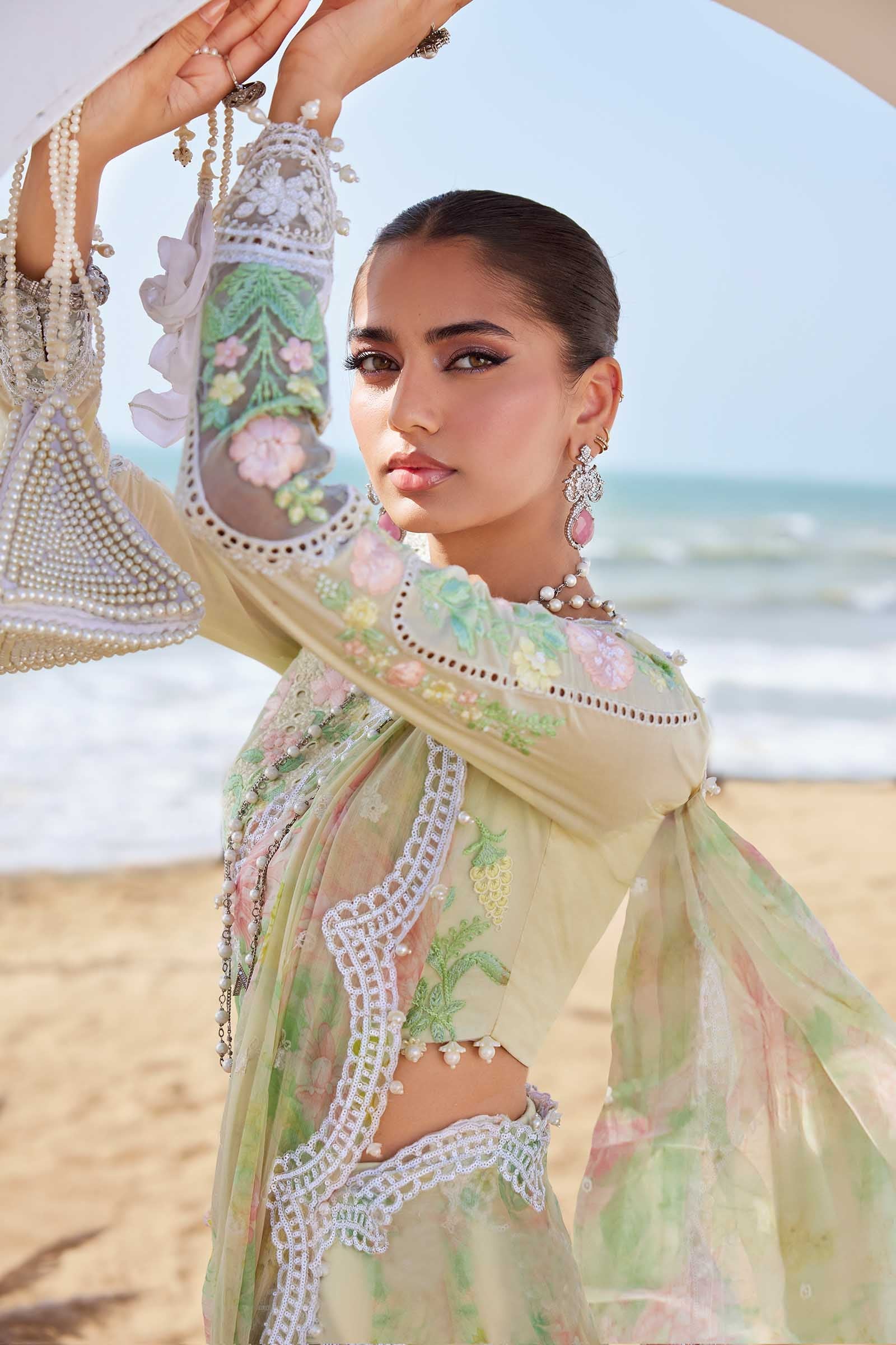 3 Piece Unstitched Embroidered Lawn Suit | EID LAWN-25-04