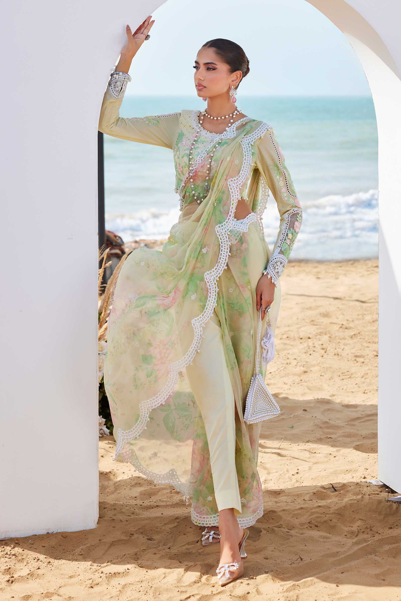 3 Piece Unstitched Embroidered Lawn Suit | EID LAWN-25-04