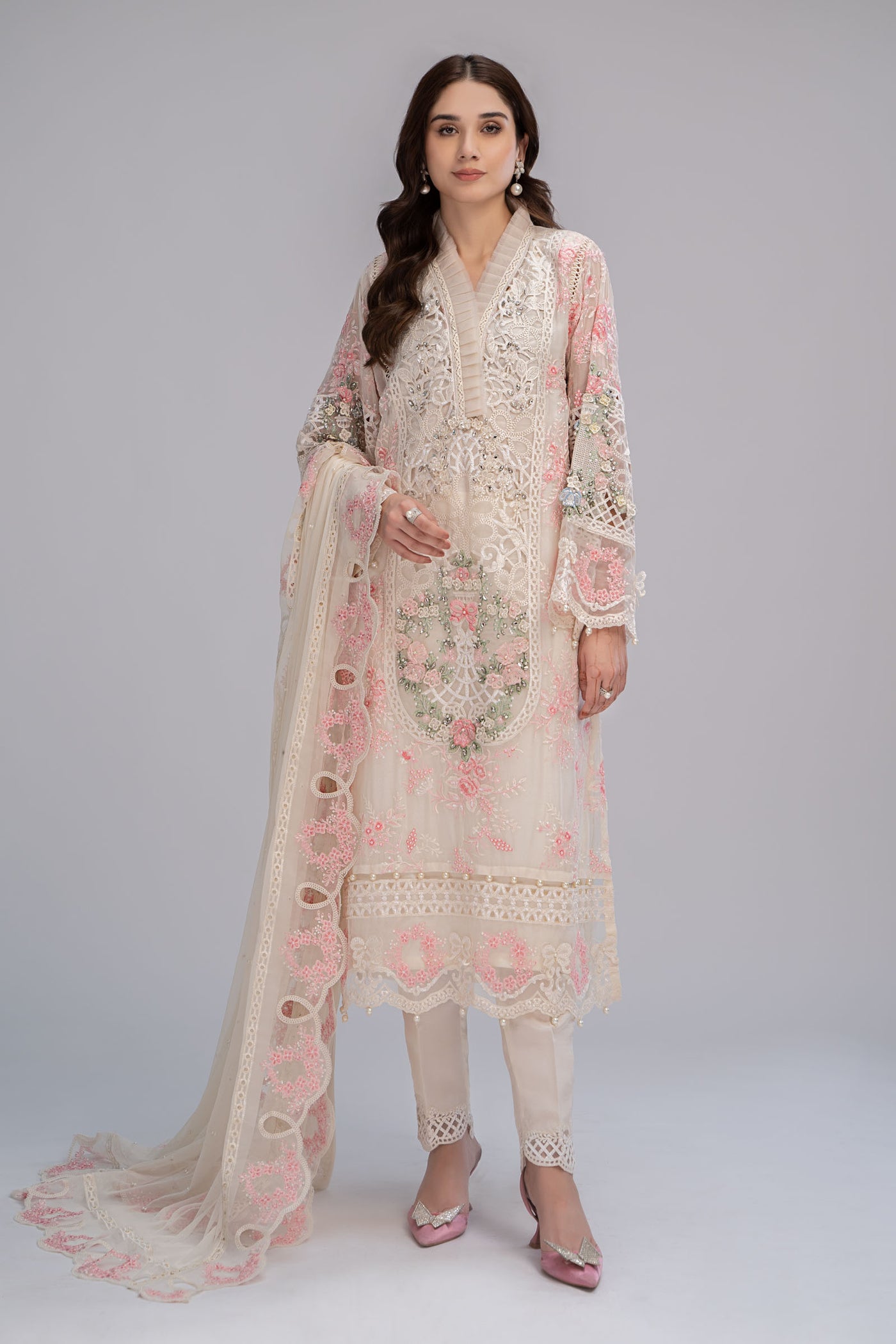 Suit Off White and Pastels BDS-2604