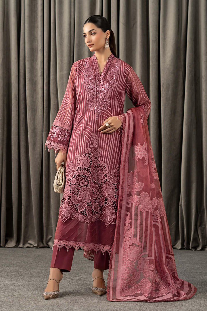 3 Piece Embroidered Organza Suit All Products WLS1304-SML-API