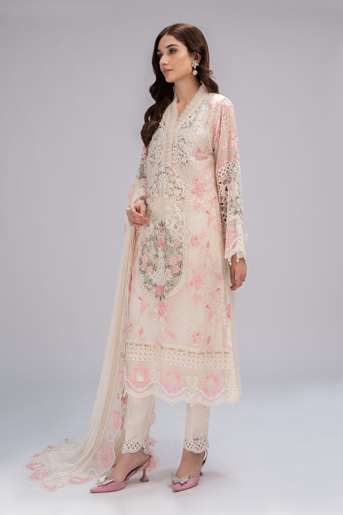 Suit Off White and Pastels BDS-2604