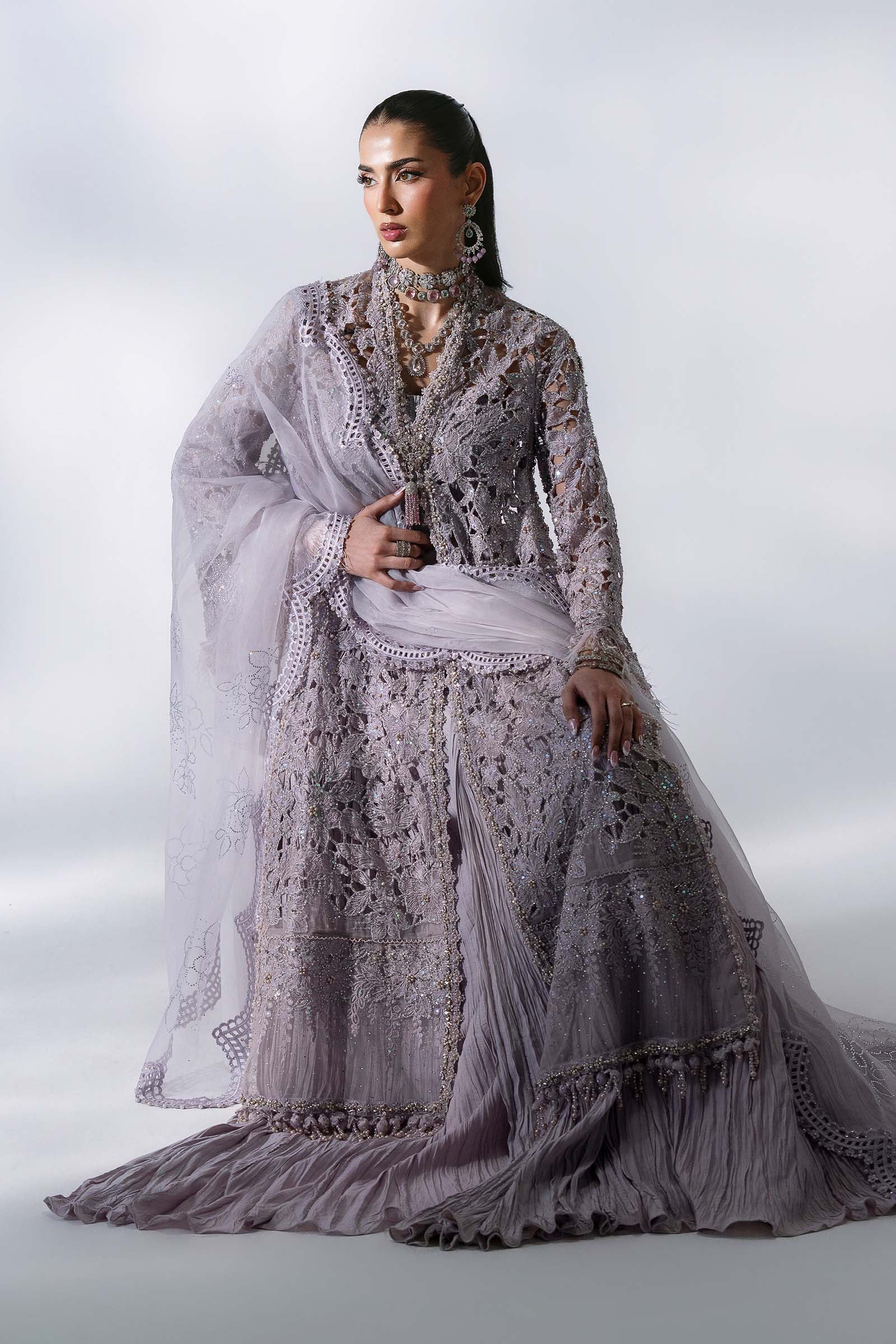 3 Piece Unstitched Embroidered Organza Suit