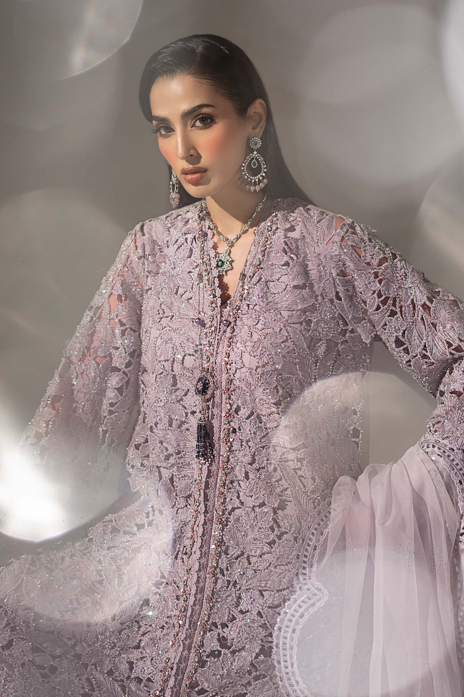 3 Piece Embroidered Organza Suit