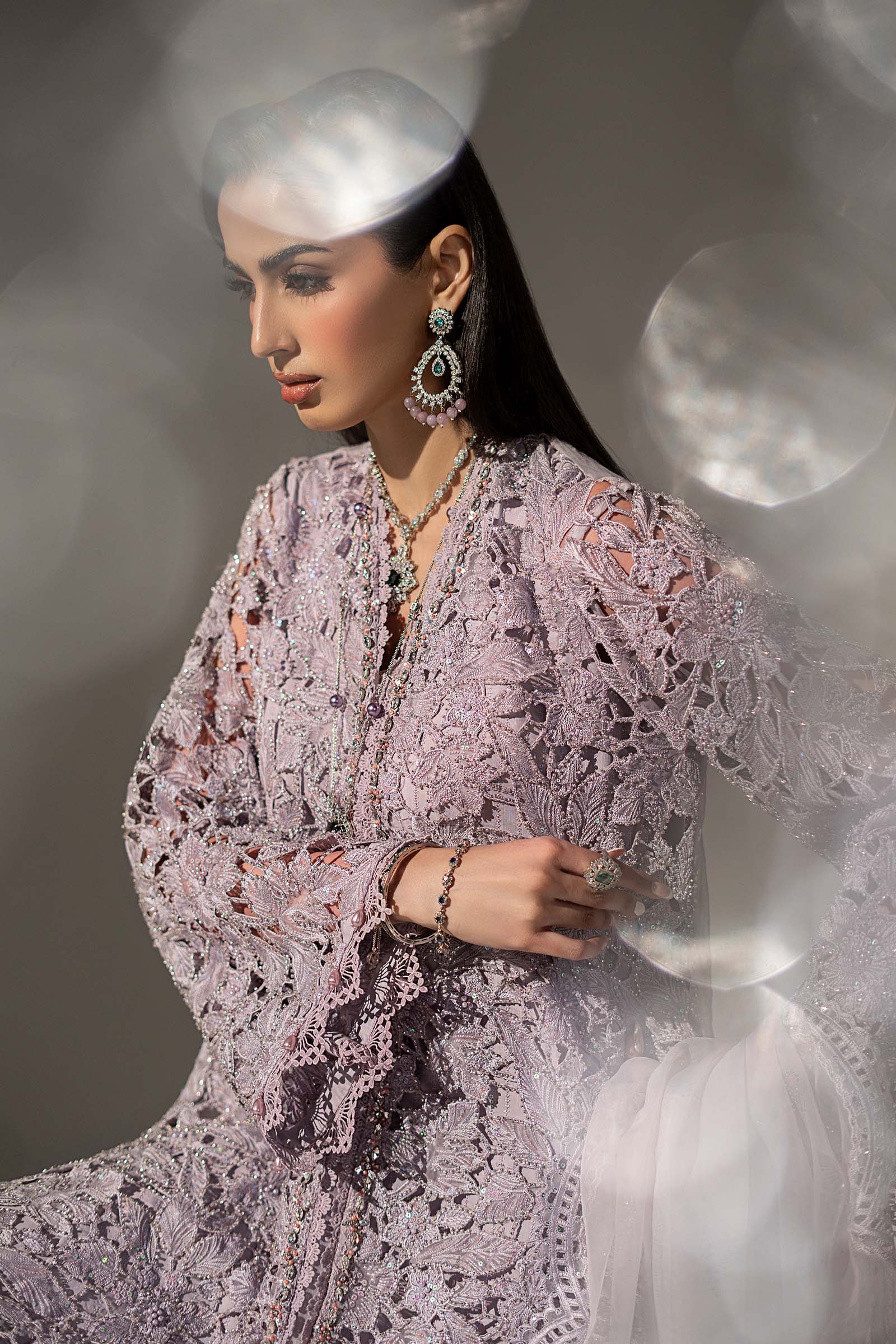 3 Piece Embroidered Organza Suit