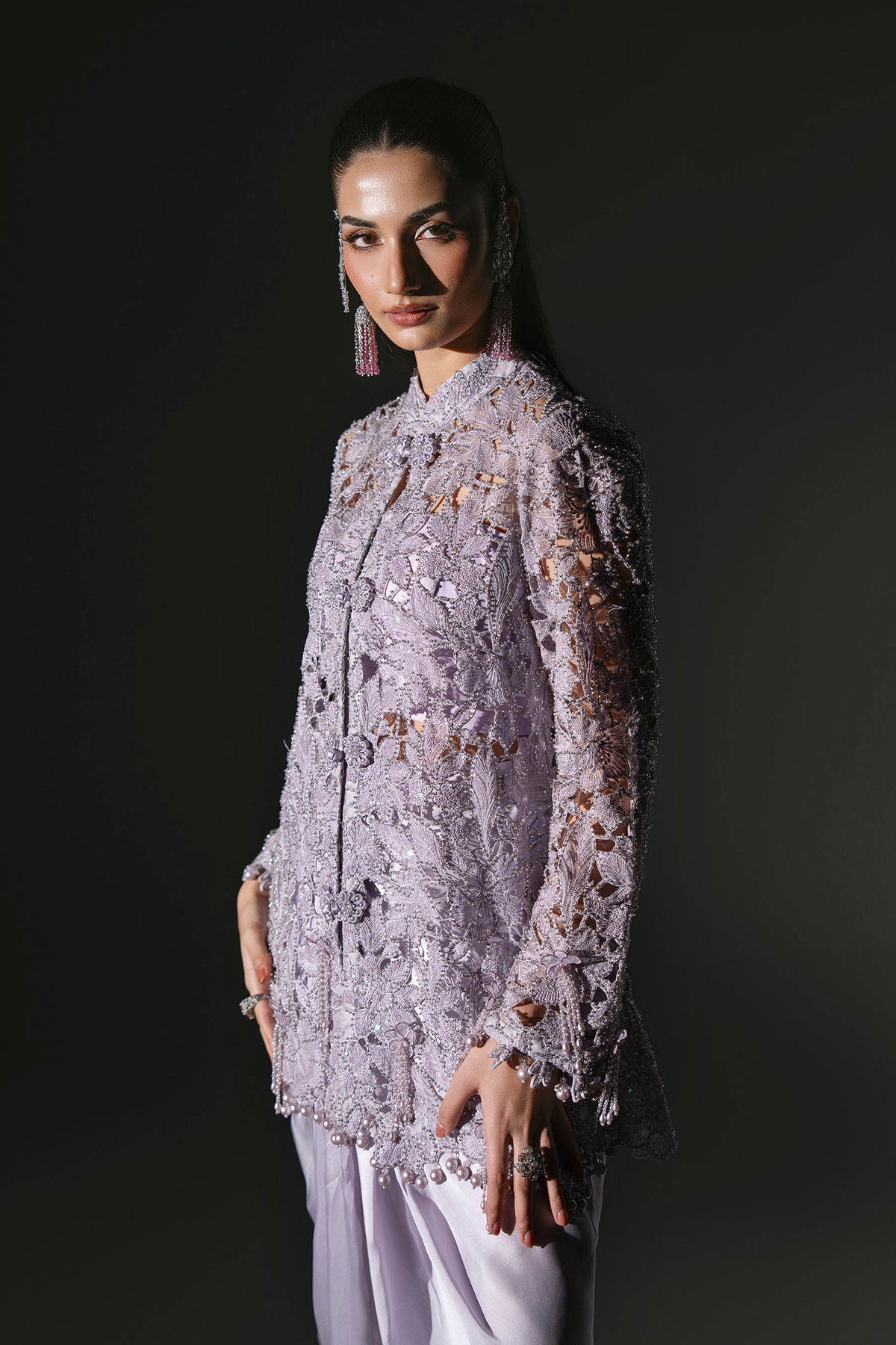 3 Piece Unstitched Embroidered Organza Suit