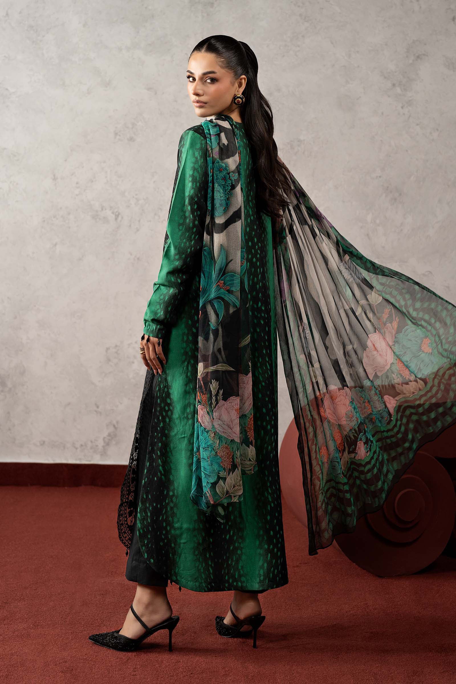 3 Piece Embroidered Linen Suit
