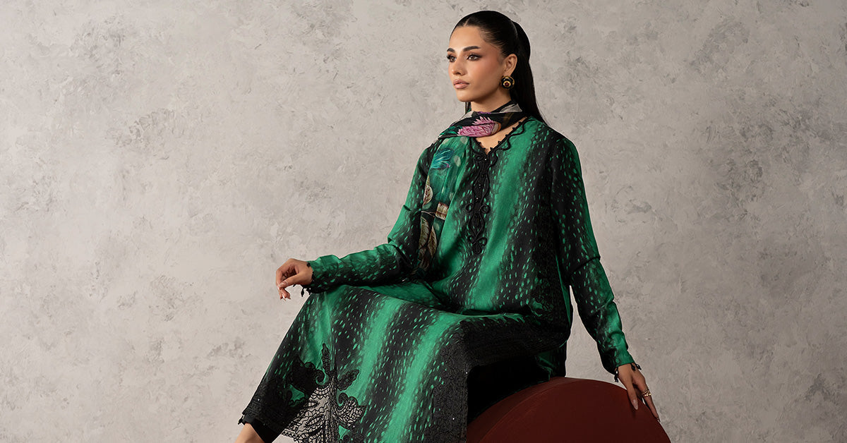 3 Piece Embroidered Linen Suit