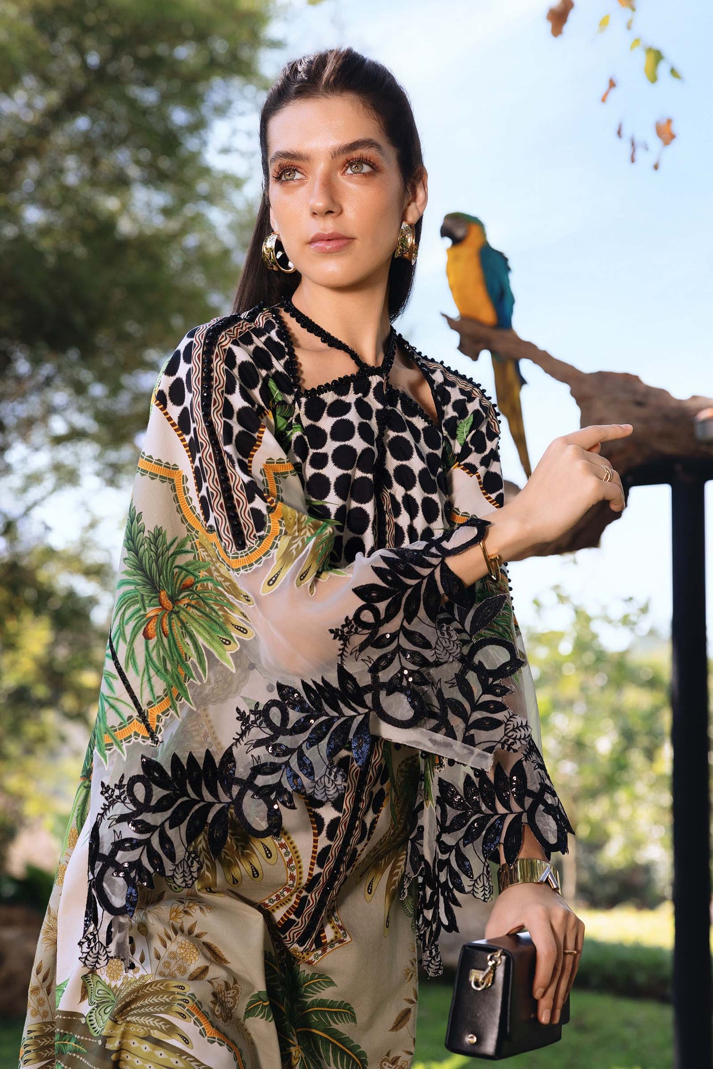 3 Piece Unstitched Embroidered Lawn Suit