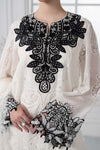 3 Piece Embroidered Paper Cotton Suit | DS-2505-A
