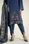 3 Piece Printed Linen Suit | MPS-2405-A