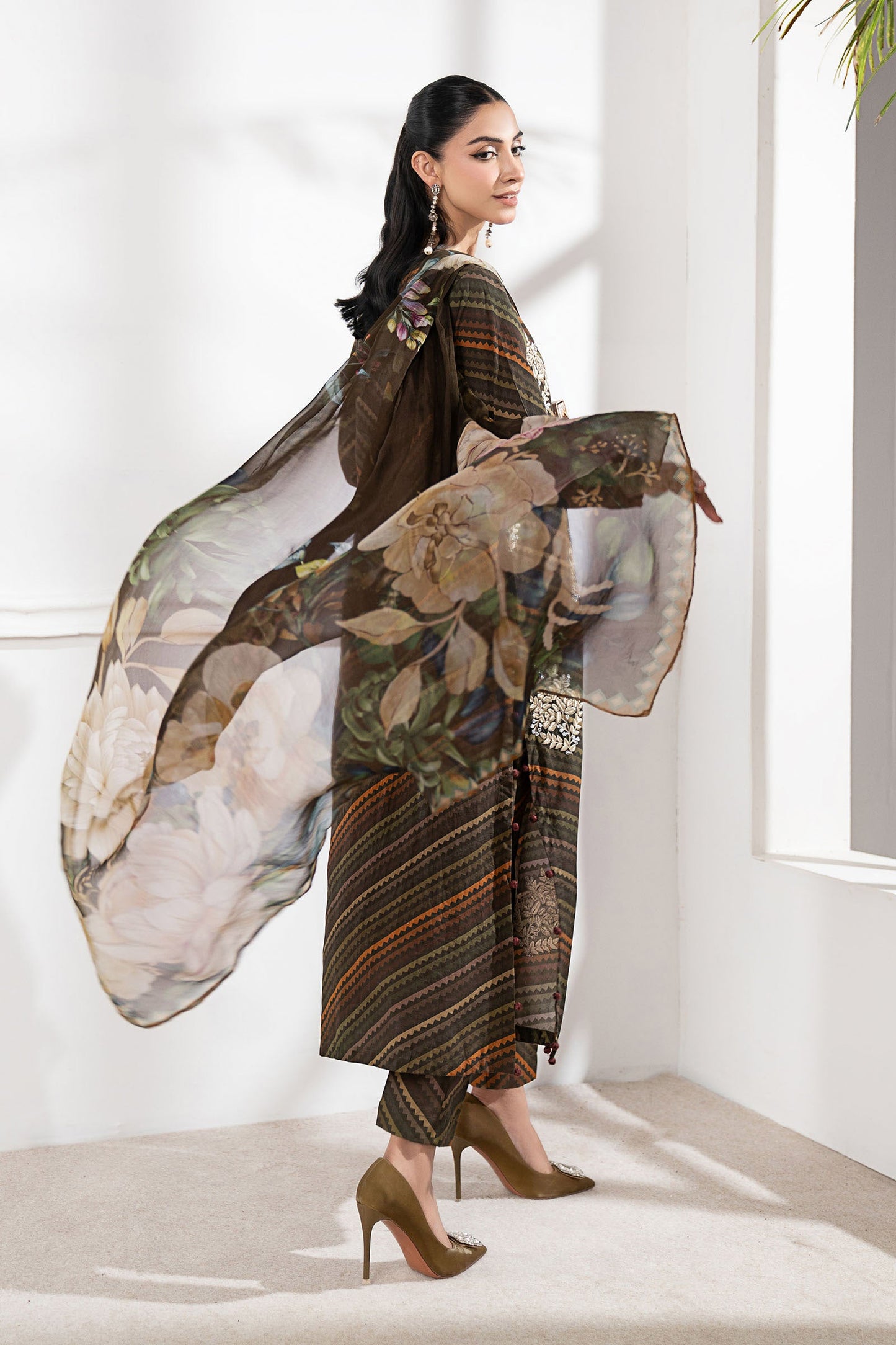 3 Piece Embroidered Cambric Suit