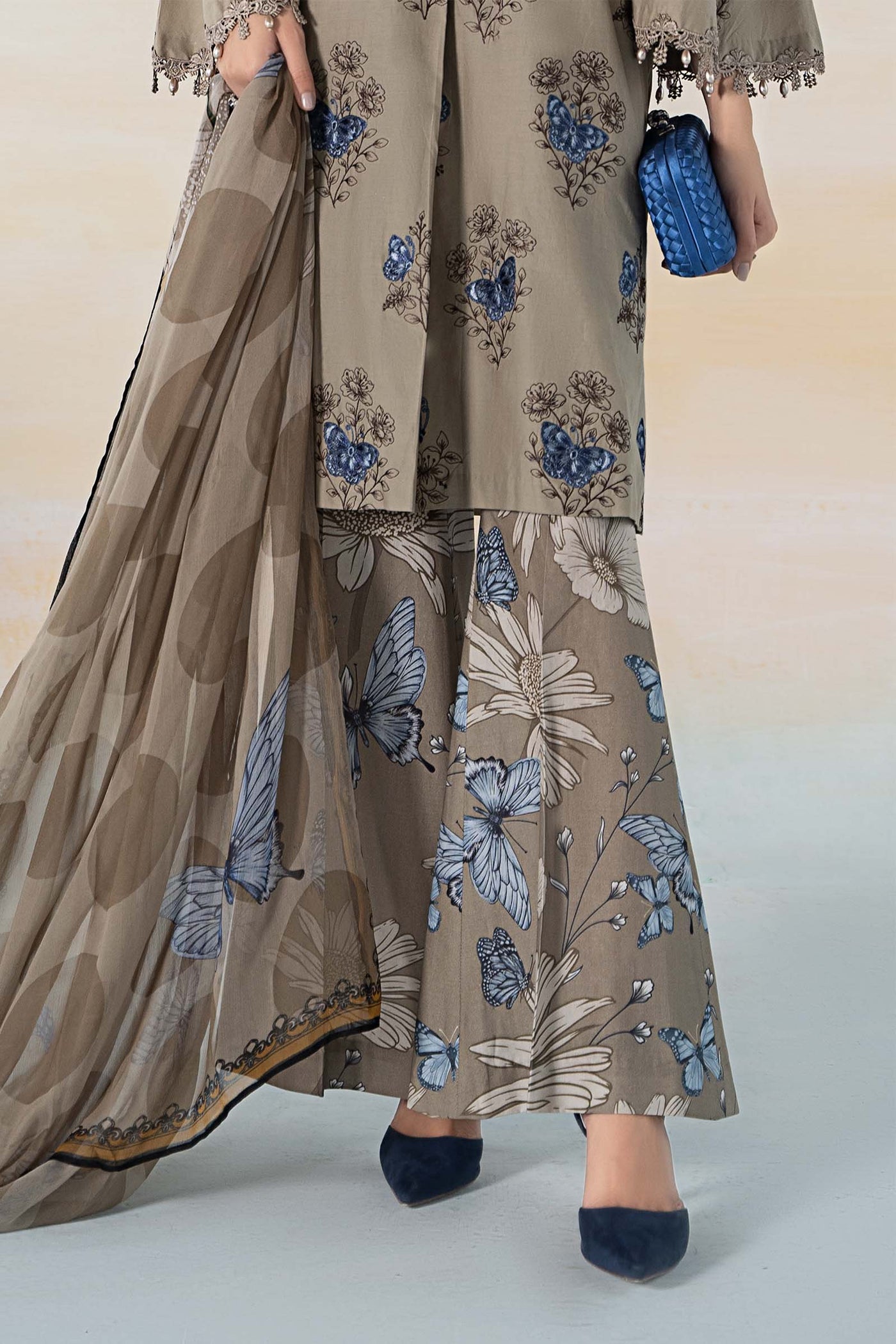 3 PIECE PRINTED LAWN SUIT | MPS-2105-B