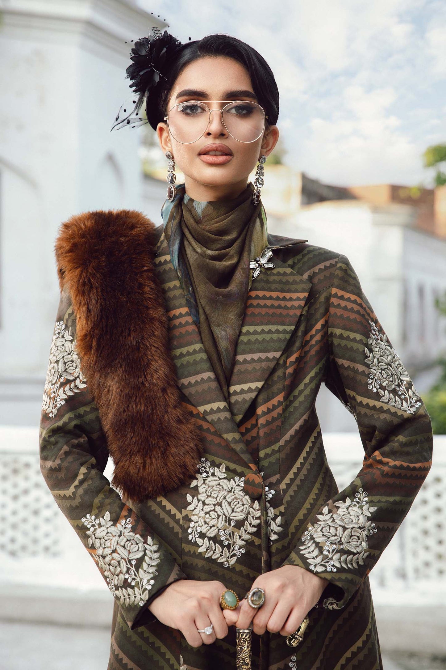 3 Piece Unstitched Embroidered Cambric Suit | MPT-2705-B