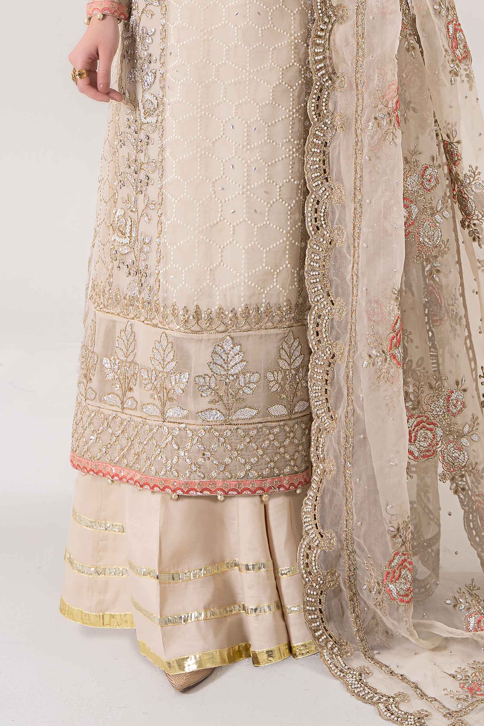 3 Piece Embroidered Organza Suit | BDS-2805