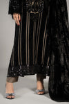 3 Piece Embroidered Velvet Suit | DLS-1205