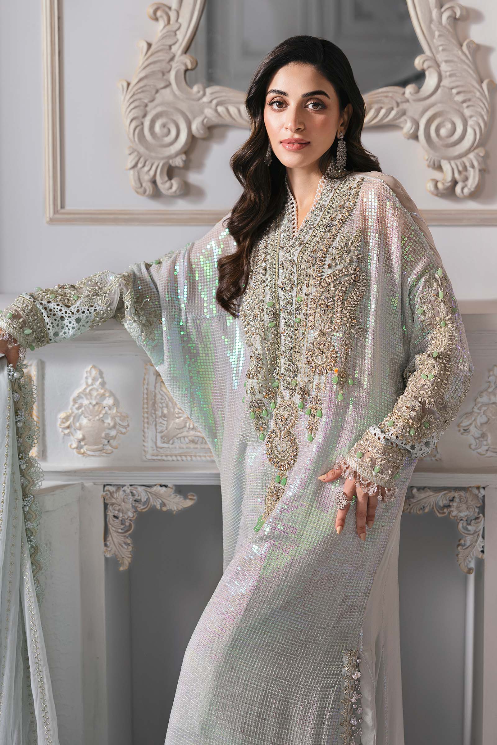 3 Piece Unstitched Embroidered Chiffon Suit | BD-3005