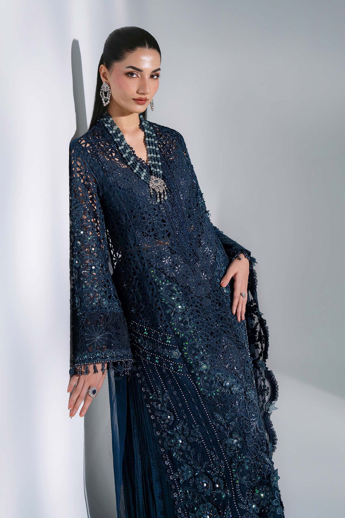 3 Piece Unstitched Embroidered Organza Suit