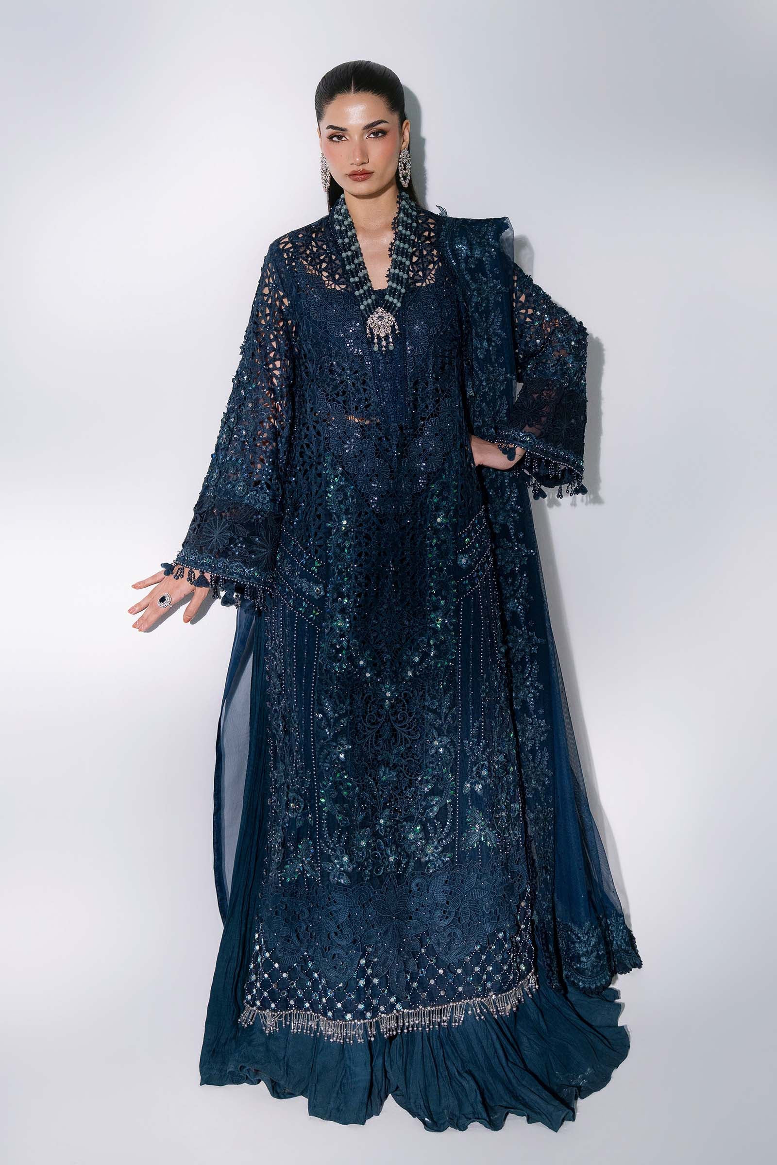 3 Piece Unstitched Embroidered Organza Suit