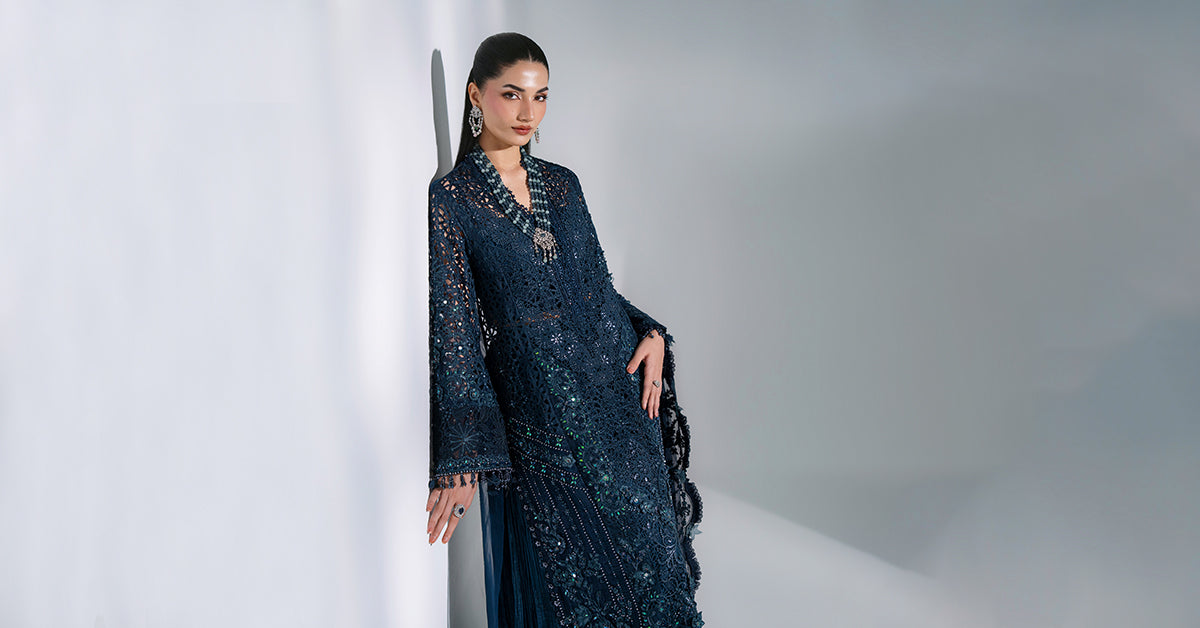 3 Piece Unstitched Embroidered Organza Suit