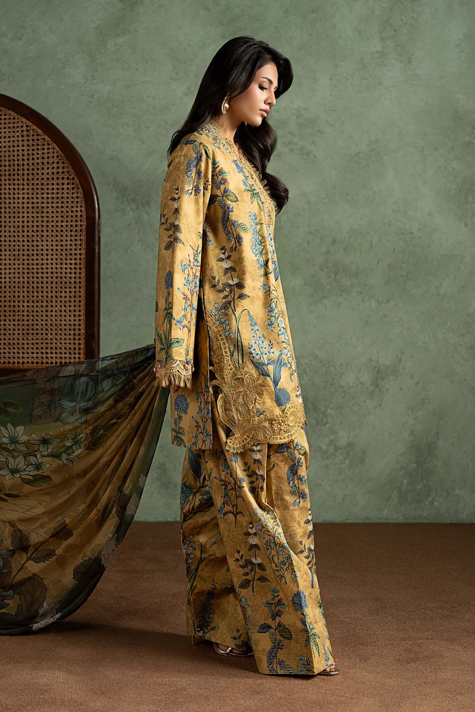 3 Piece Embroidered Cambric Suit