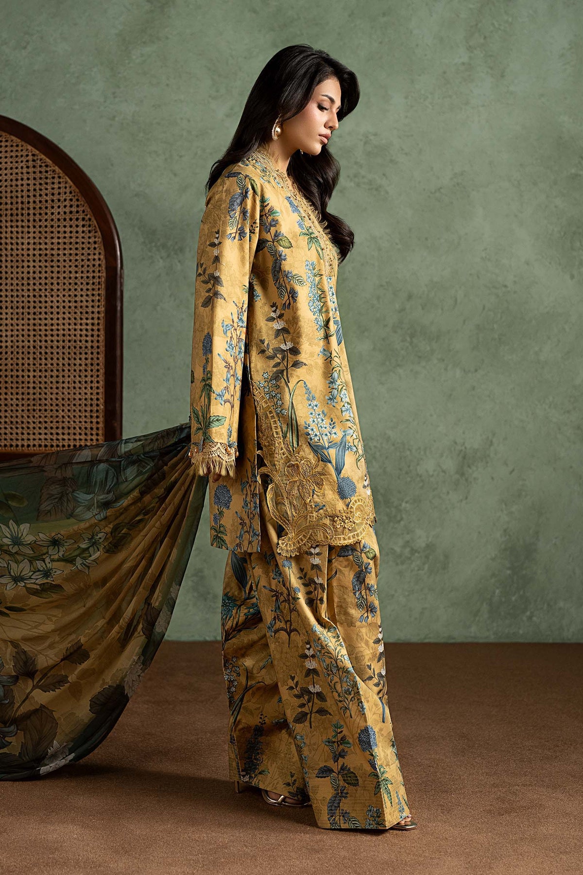 3 Piece Embroidered Cambric Suit