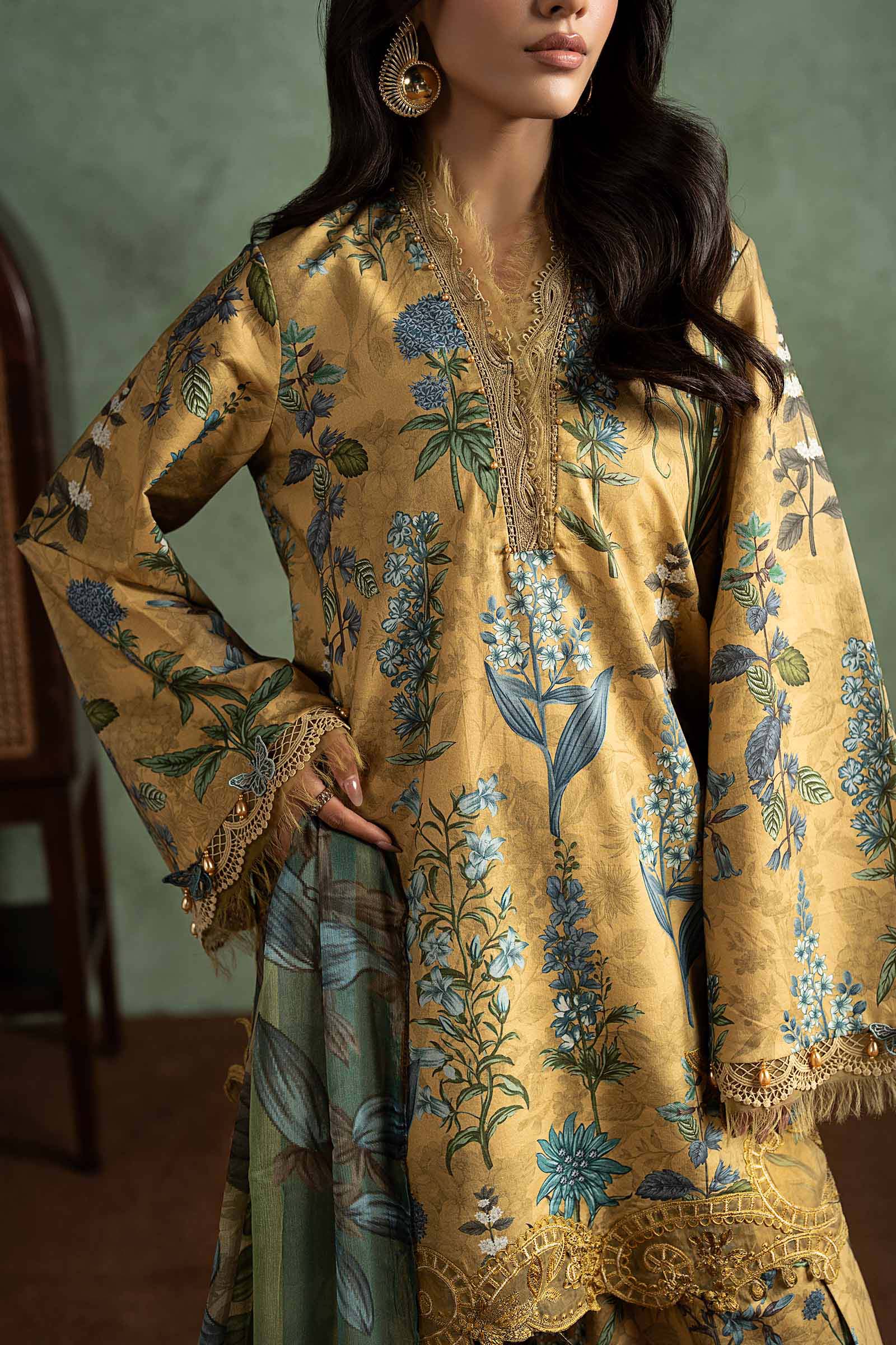 3 Piece Embroidered Cambric Suit