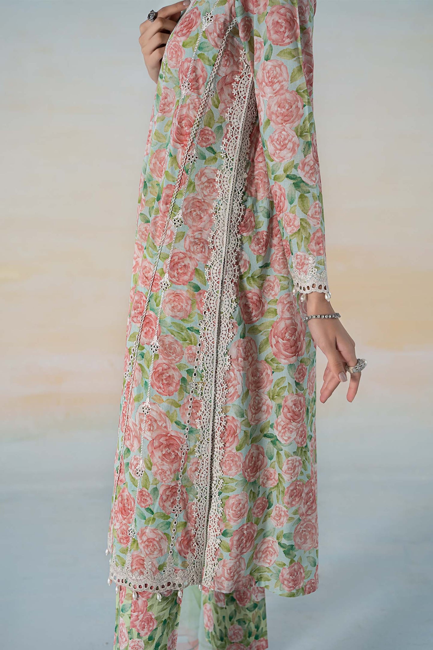 3 PIECE PRINTED LAWN SUIT | MPS-2106-A