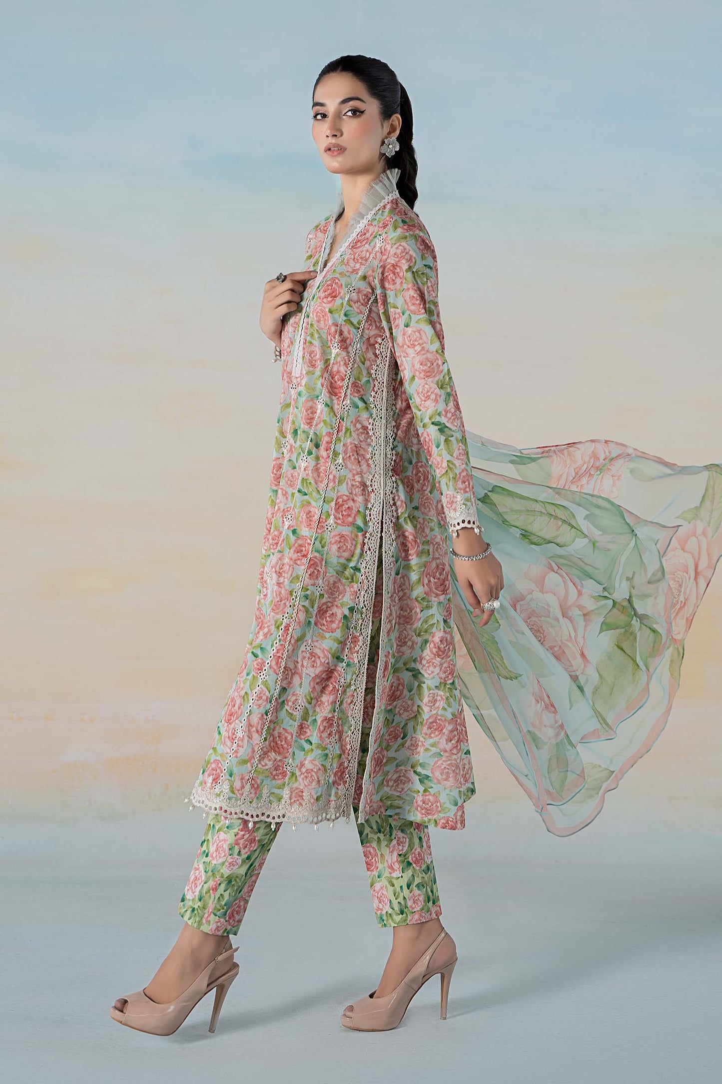 3 PIECE PRINTED LAWN SUIT | MPS-2106-A