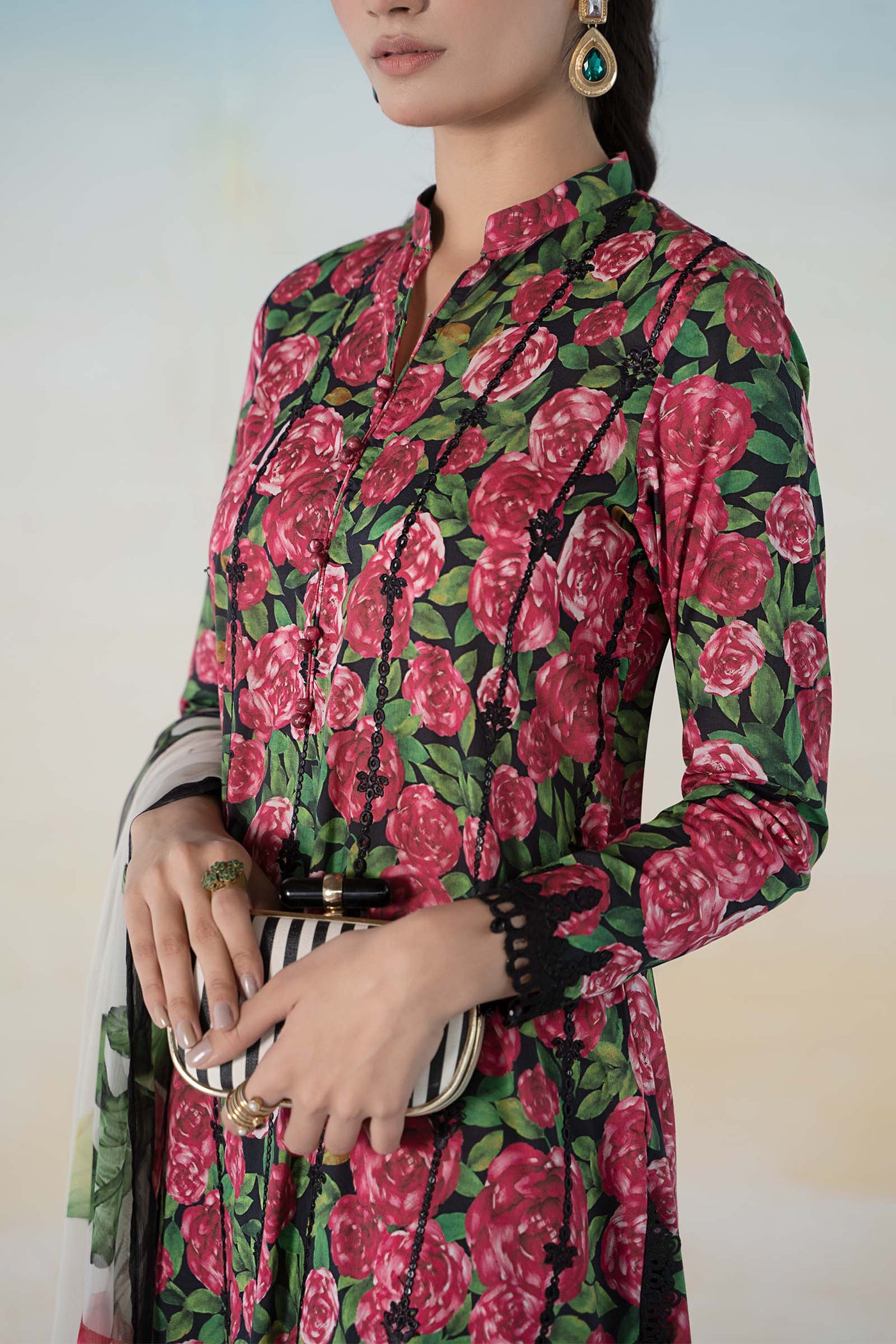 3 PIECE PRINTED LAWN SUIT | MPS-2106-B