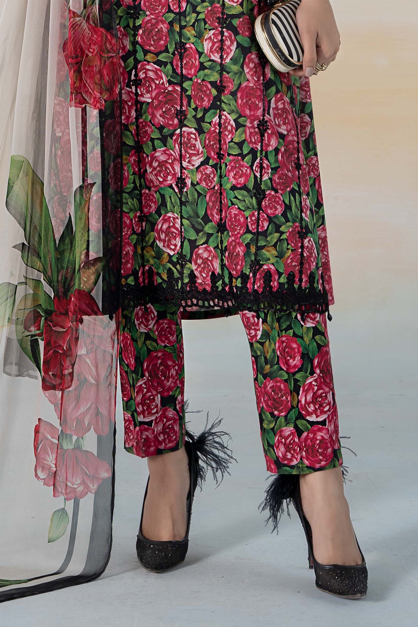 3 PIECE PRINTED LAWN SUIT | MPS-2106-B
