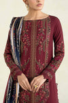 3 Piece Printed Linen Suit | MPS-2406-B