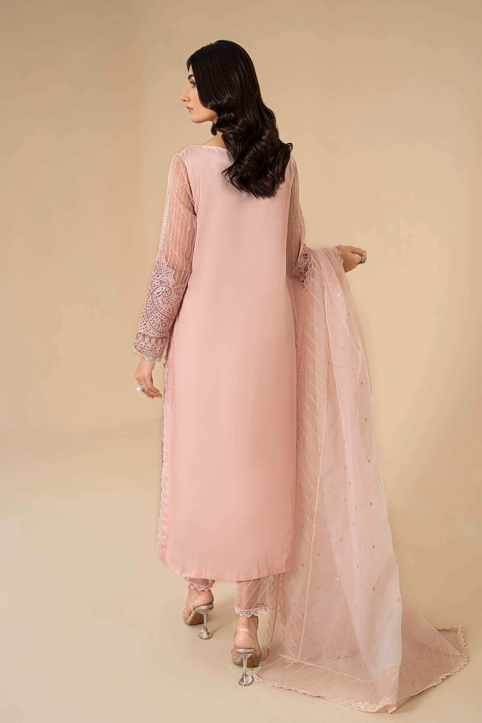 3 Piece Embroidered Organza Suit | ELS-24-06