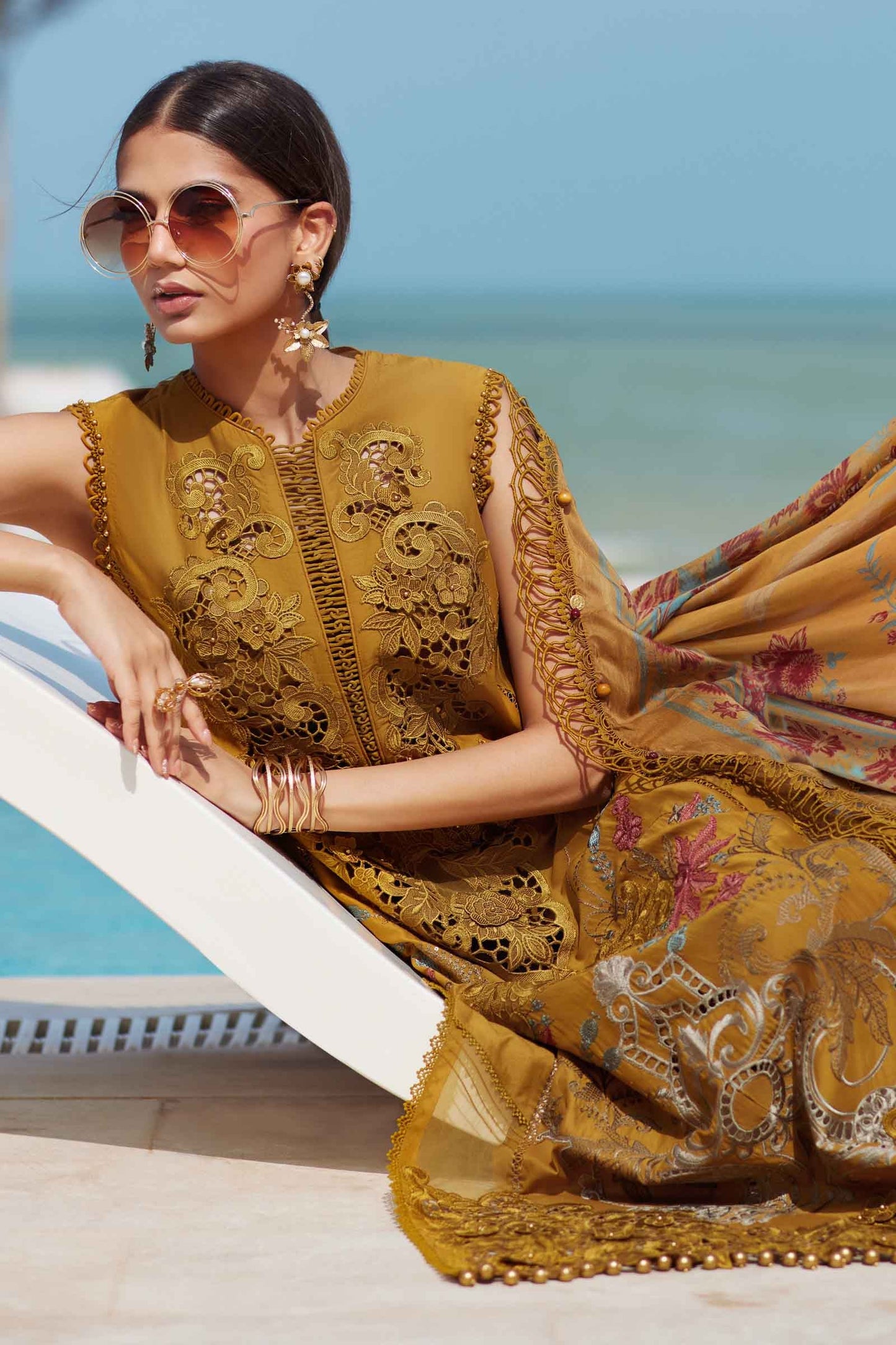 3 Piece Unstitched Embroidered Lawn Suit | EID LAWN-25-06