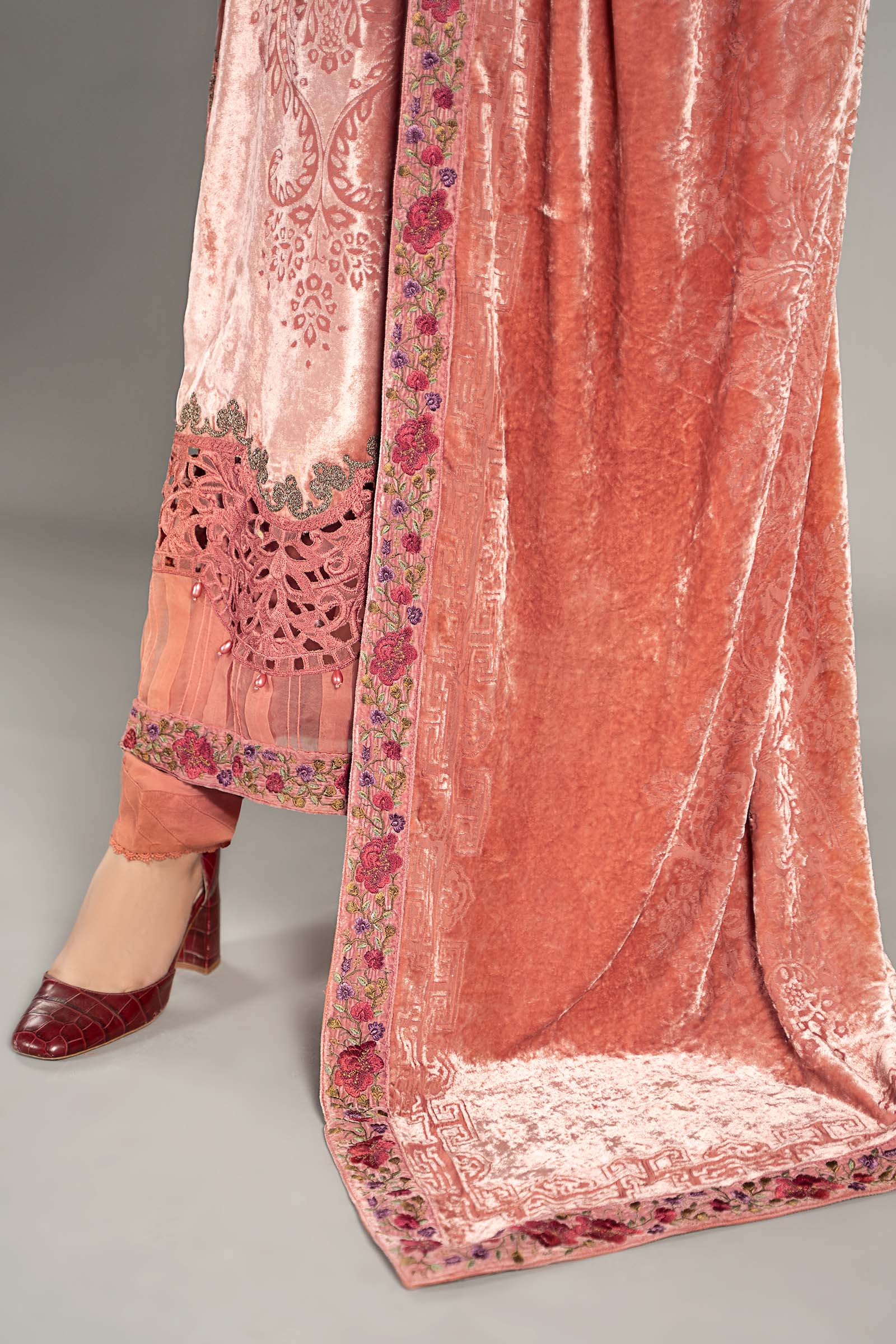 3 Piece Embroidered Palachi Suit | DLS-1206