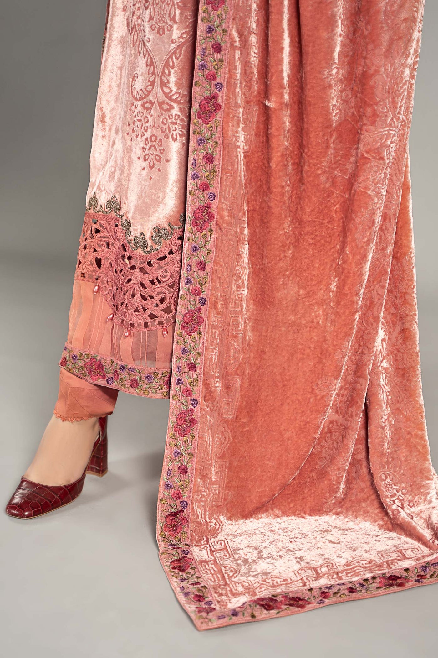 3 Piece Embroidered Palachi Suit | DLS-1206