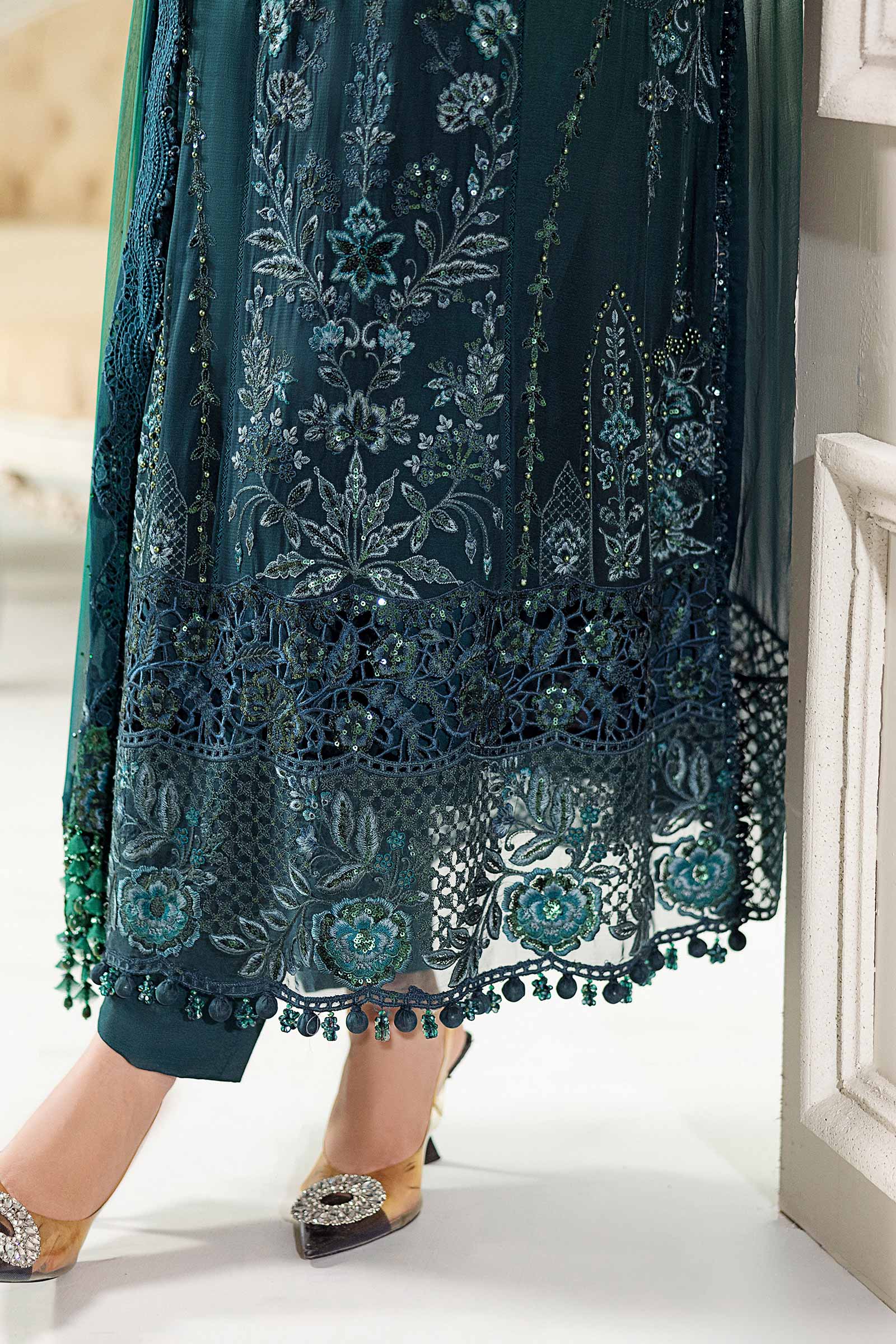 3 Piece Unstitched Embroidered Chiffon Suit | MPC-25-106