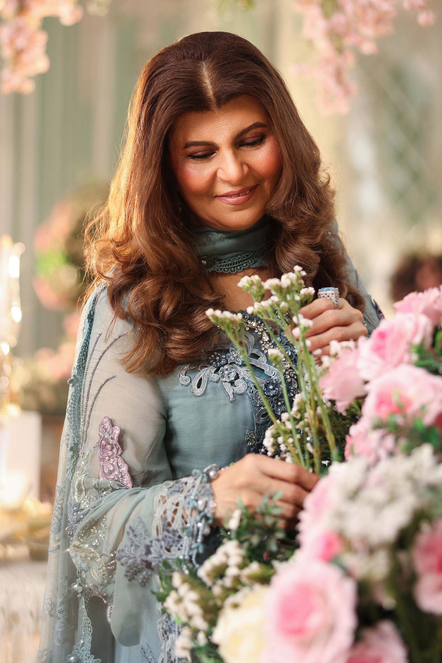 3 Piece Unstitched Embroidered Chiffon Suit