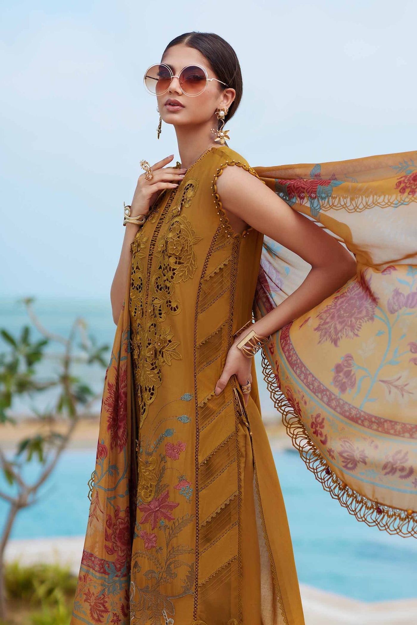 3 Piece Unstitched Embroidered Lawn Suit | EID LAWN-25-06