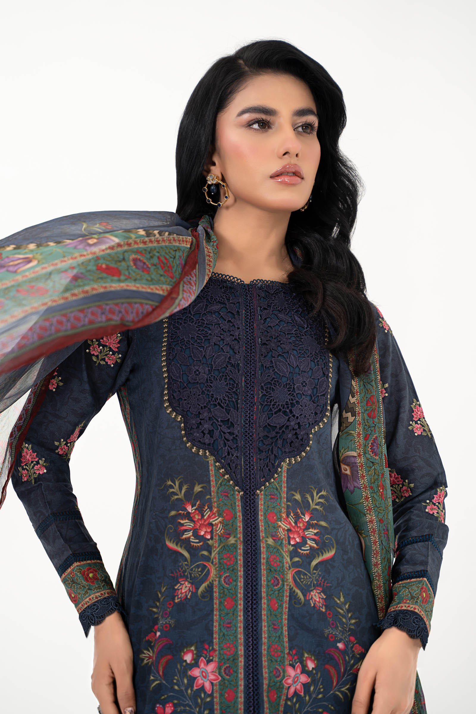 3 Piece Printed Lawn Suit | MPS-2206-B