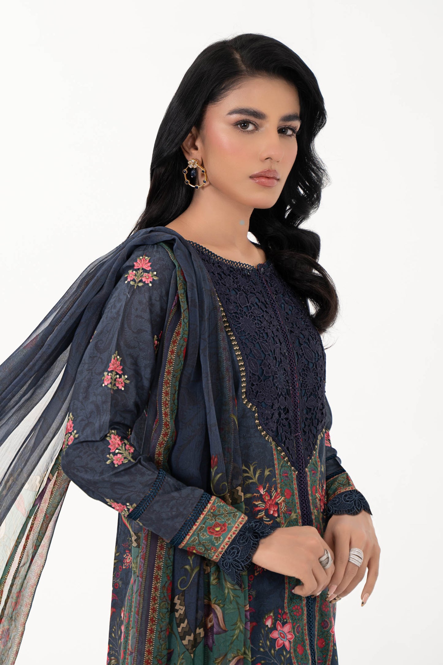 3 Piece Printed Lawn Suit | MPS-2206-B