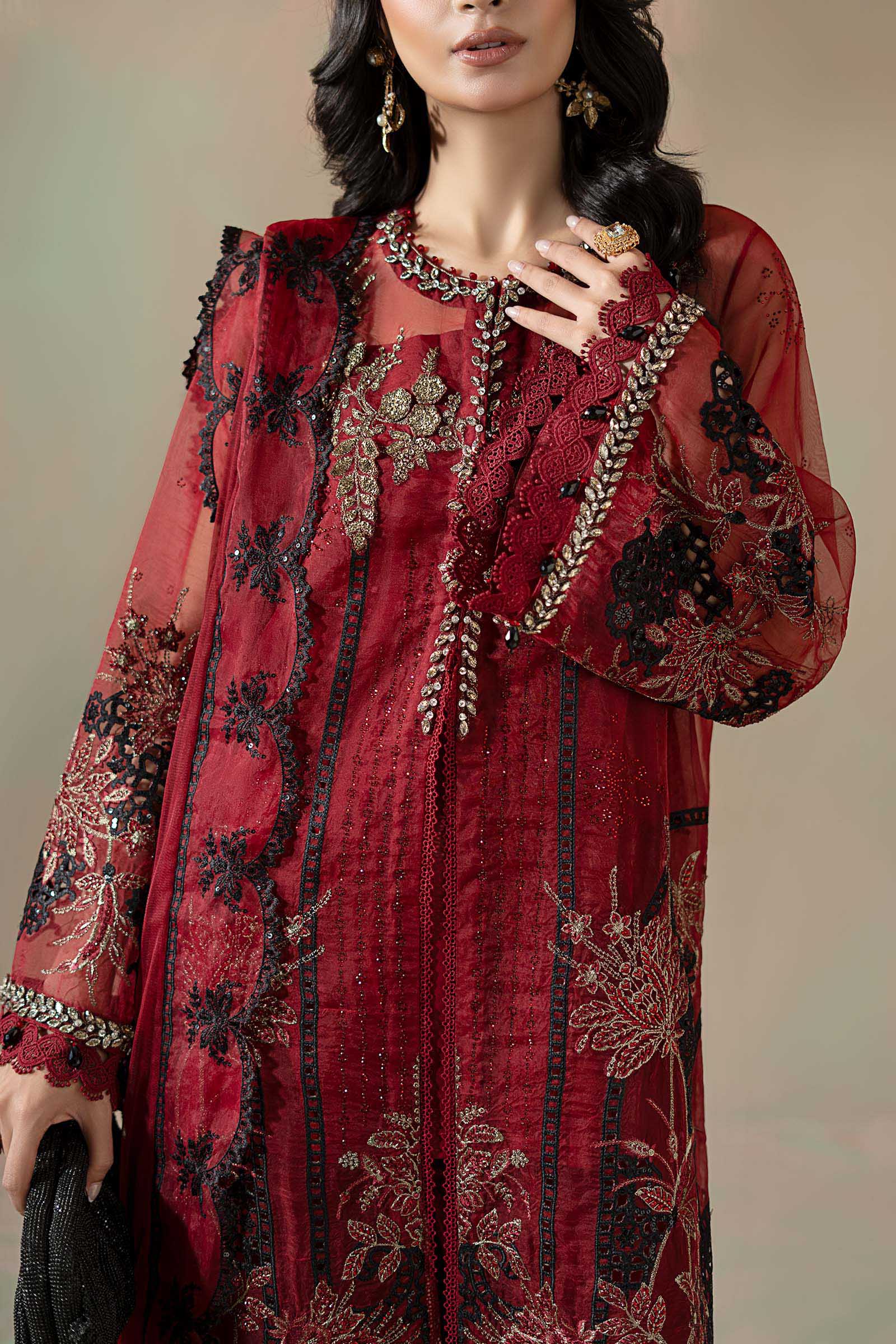 3 Piece Embroidered Organza Suit