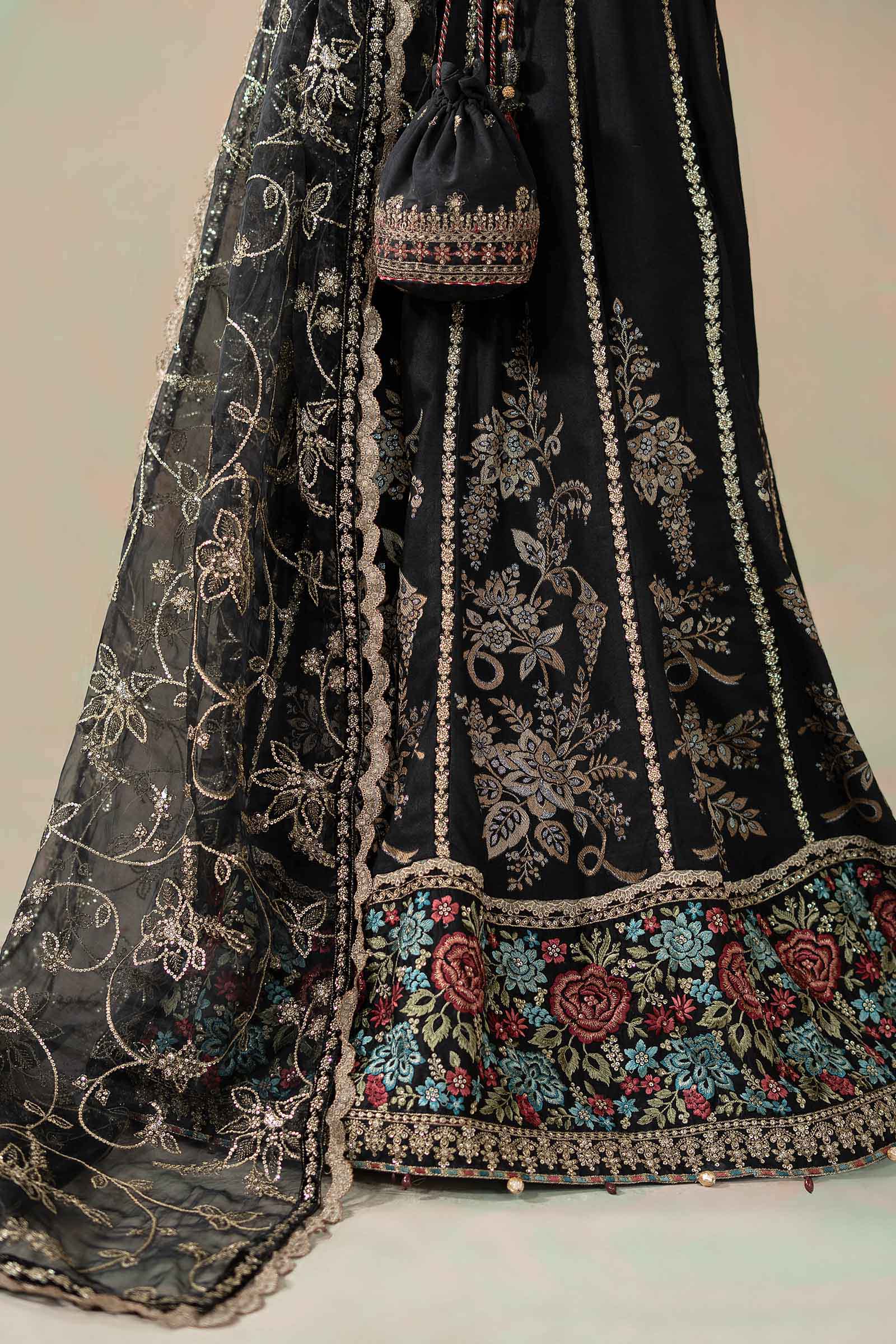 3 Piece Embroidered Cotton Satin Suit | CSS-806