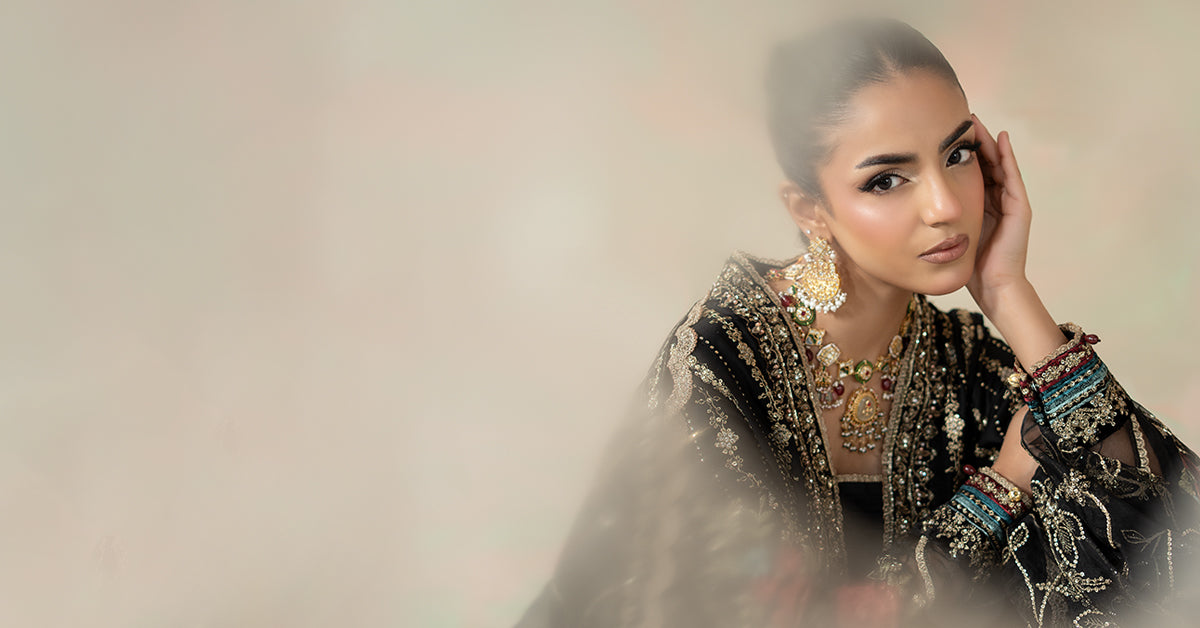 3 Piece Embroidered Cotton Satin Suit | CSS-806