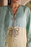 3 Piece Unstitched Embroidered Raw Silk Suit