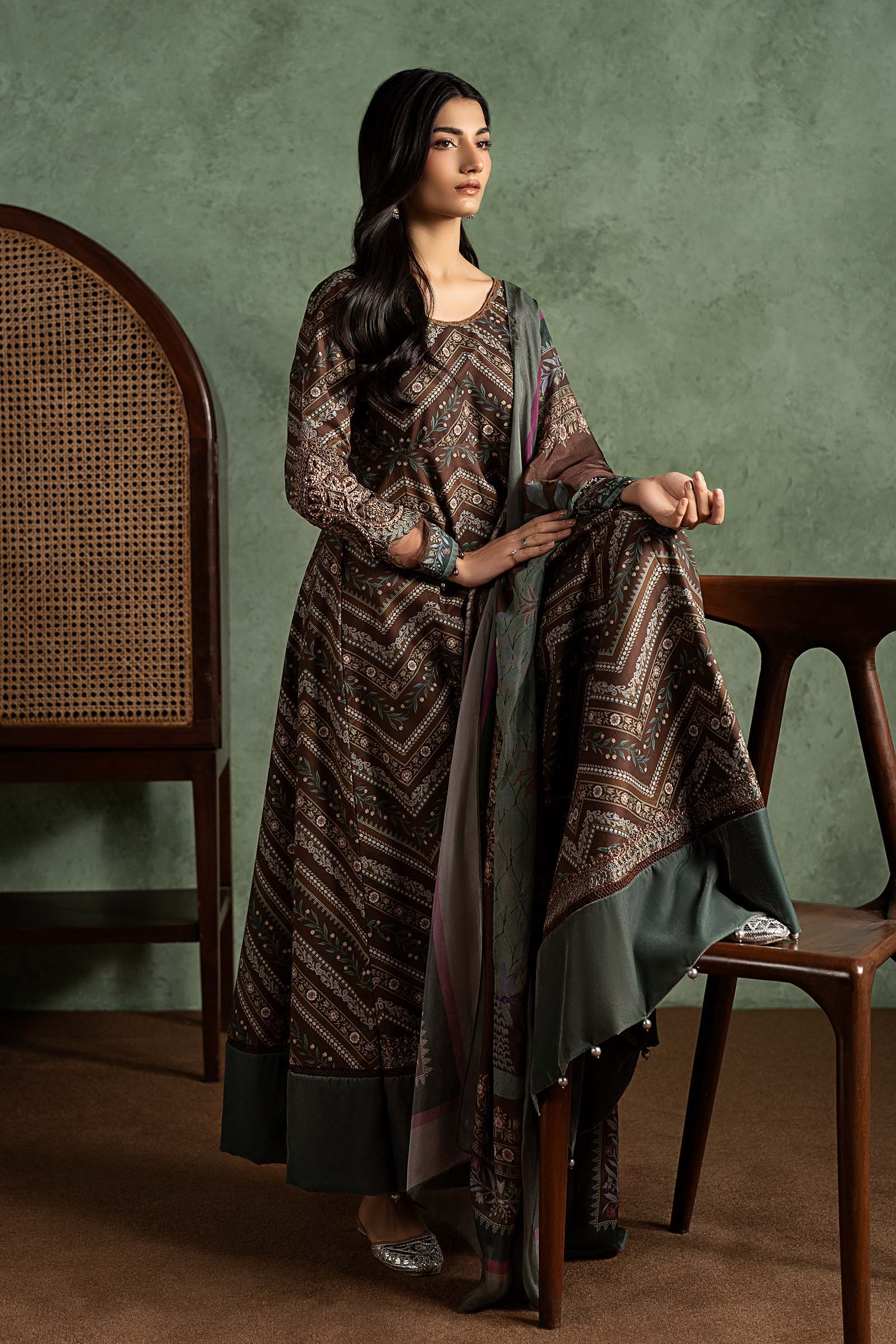3 Piece Embroidered Cambric Suit