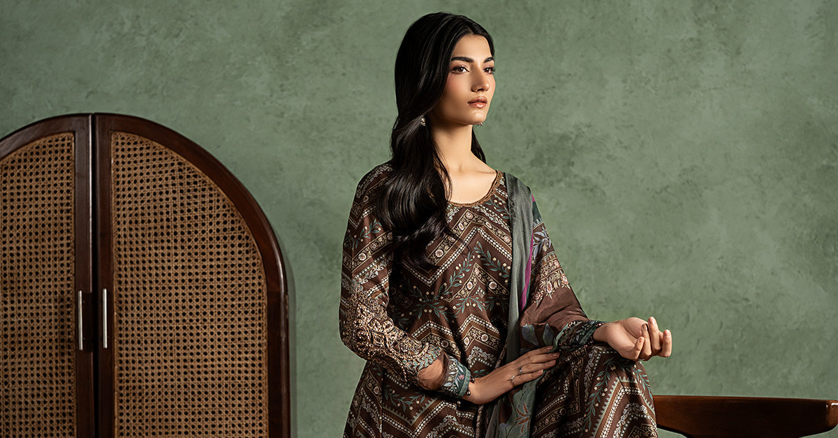 3 Piece Embroidered Cambric Suit